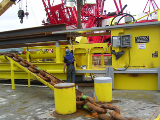 Testing system for permanent seabed mooring anchors